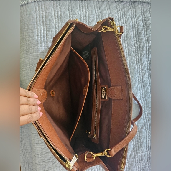 Ralph Lauren Tan Large Satchel - Picture 2 of 3
